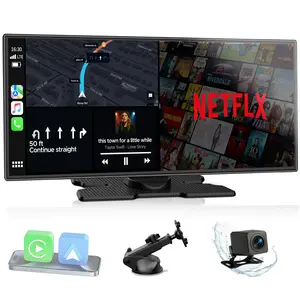 【fathers day gift】10.25-Inch Wireless CarPlay Screen — Supports TikTok, Netflix, and YouTube Apps, Split-Screen App Usage, Backup Camera Support, Navigation, and Voice Assistant. Compatible with iOS 10+ and Android 11+