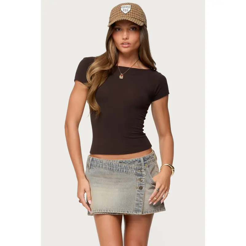 Boat neck coder top - TikTok Shop