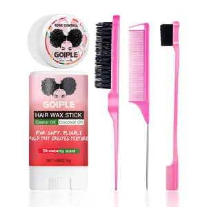 GOIPLE Edge Control Set-7Pack Non-Tacky Non-Greasy Flake-Free Residue-Free Long-Lasting All Hair Types Compact Portable Brow Comb Cosmetic Daily Hair Care Tool
