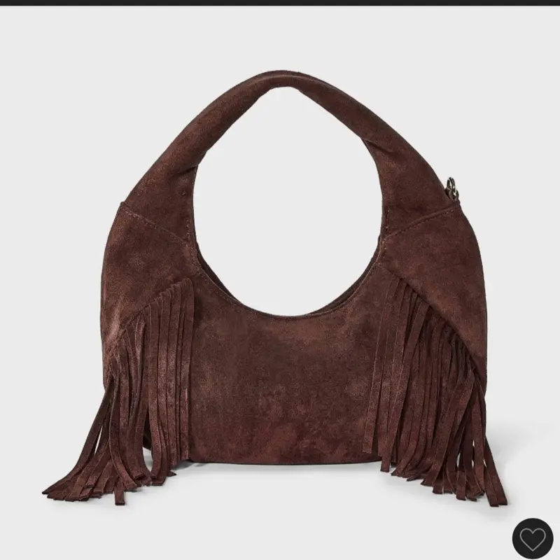 Women's Soft Fringe Crescent Handbag, Case of 3, Universal Thread Design, One Size, Adjustable Strap, Double Handle, Magnetic Closure, Multi-Compartment