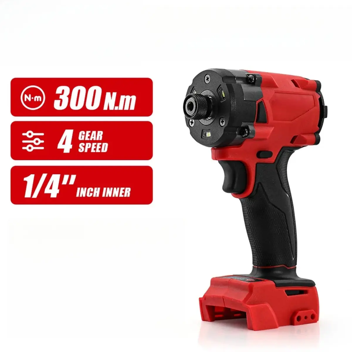 2026 New Brushless Screwdriver for 18V Battery Pin 300N.M Adjustable 4-Speed Forward Reverse Rotation Electric Screwdriver,Tool Only,Battery Not Included