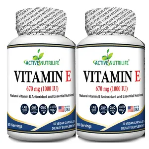 ACTIVE NUTRILIFE Vitamin E - Natural 1000 Iu 60 Vegan Capsules Vitamin E Powder