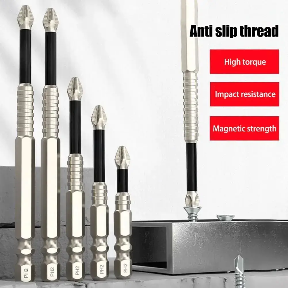 K5 anti-slip bit S2 strong magnetic 5A black anti-slip cross bit hand drill electric screwdriver high hardness