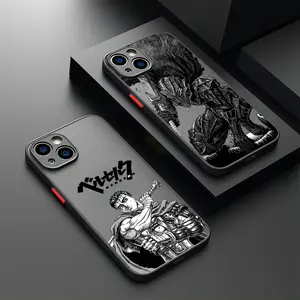 Berserk Guts Blood Anime Phone Case For iPhone 17 17Air 16 15 14 13 12 11 Pro Max X XSMax Plus Matte Transparent Back Cover