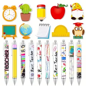 Teacher Gift Set, Writing Stationery, 10 Ballpoint Pens and 10 Sticky Notes, Perfect for Teacher Appreciation Week, School Season Gifts for Teachers and Colleagues