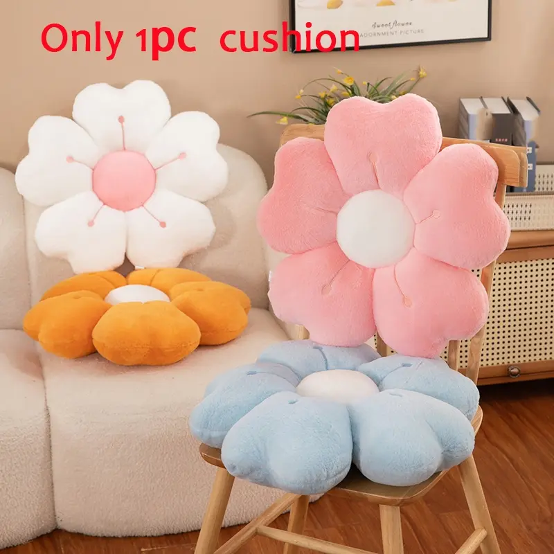 1pc Cushion, Adorable Petal-Shaped Plush Pillow Home Sofa Cushion Versatile Soft Furnishing for Multiple Settings Creative Decorative Cushion Soft Cushions
