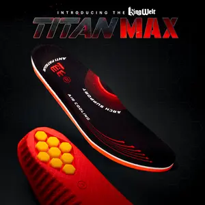 King Welt Titan Max Insole with Air Cooling & Anti-Fatigue Technology for Enhanced Comfort Double-Layer Construction & Textured Grip for Stability