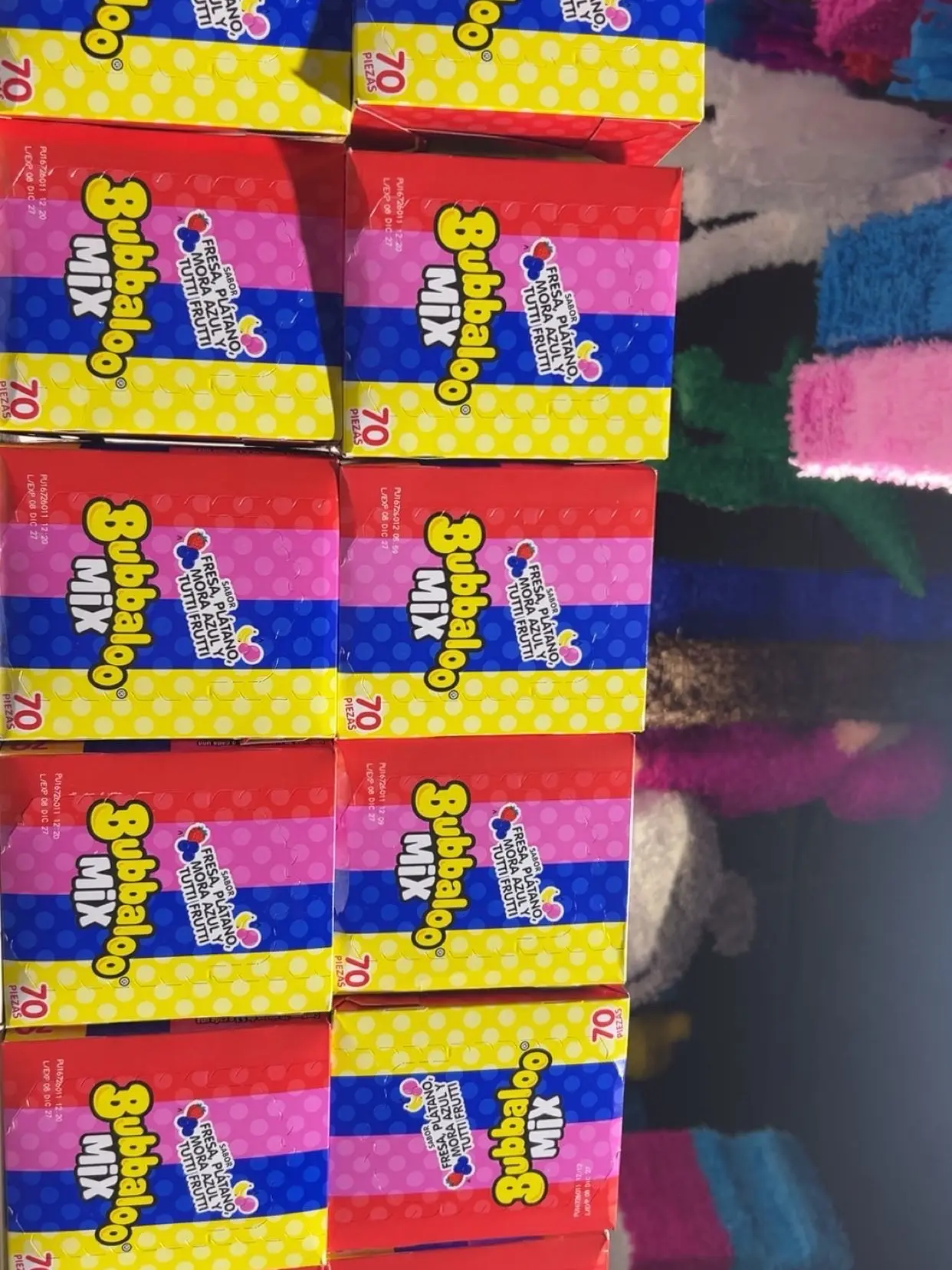 BUBALOO MIX. SABOR FRESA/TUTTI FUTTI/MORA AZUL/PLATANO