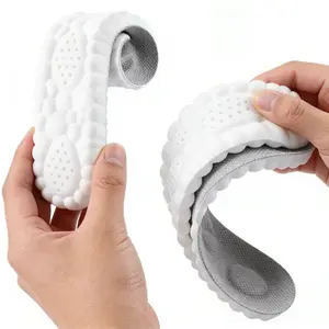 Cloud Insoles for Men and Women - 4D Technology Insole,Sports Shoes Insoles, Keeps feet balanced and upright,One size fits most,adjustable by cutting along the curling line.- U-Shaped Memory Foam Insoles