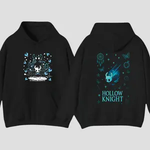 Silksong Hollow Knight Vintage Dark Fantasy Gaming Acid Washed Graphic Tee & Gildan Hoodie, Retro Y2K Oversized Unisex Cotton Streetwear, Indie Game Inspired Casual Outfit, Unique Gift for Gamer & Anime Lovers Fabric Smooth Love
