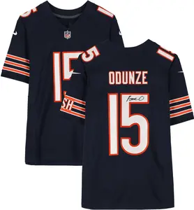 Rome Odunze Chicago Bears Autographed Nike Navy Vapor Fuse Limited Jersey - Fanatics Authentic Certified