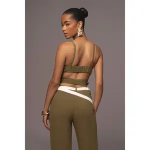 Olive Ocean Depths Linen Top