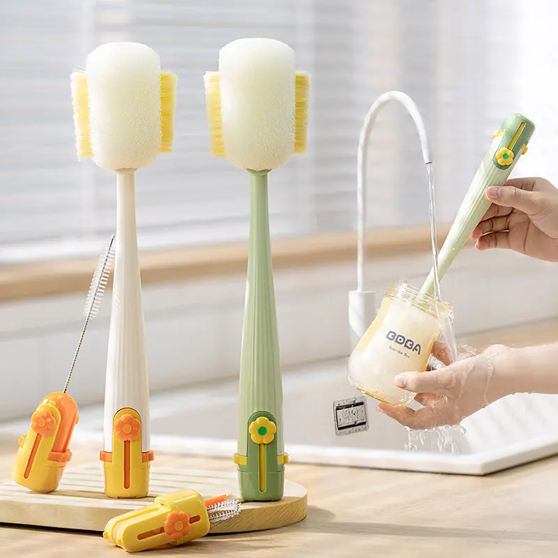 5-in-1 Bottle and Straw Cleaning Brush—A versatile tool for bottles, cups, and straws, Baby Bottle, Bottle Washers, Milk Residue Remover, Bottle Cleaner