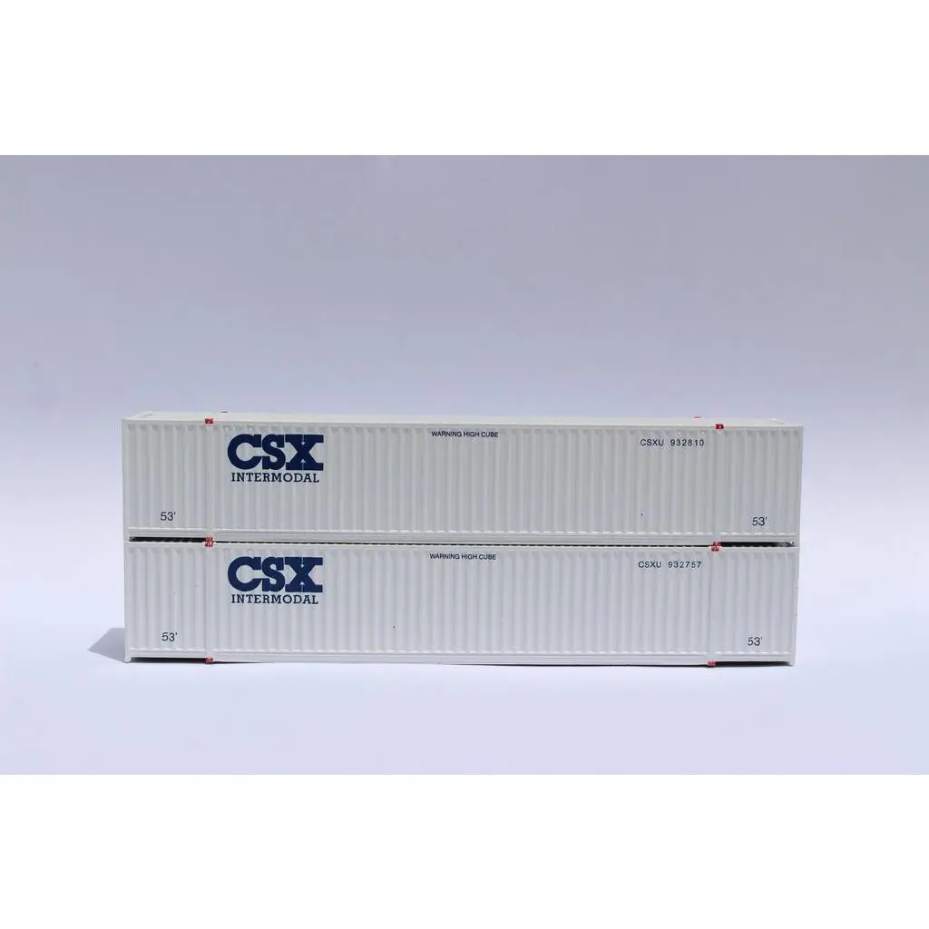Jacksonville Terminal Company 535008 CSX (early) 53' HIGH CUBE 6-42-6 corrugated containers with Magnetic system, Corrugated-side. JTC #535008, N Scale