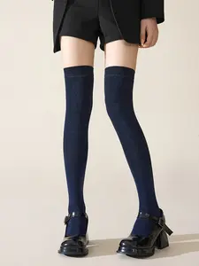 Women's Novelty Glitter Thigh-High Socks, Sparkly Metallic Casual Ladies Socks, Perfect for Everyday Wear, Cosplay, Halloween