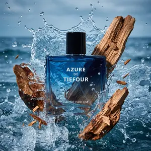Tiefour Blue Storm Unisex Eau de Parfum, Marine Woody Notes, 99ml/3.35oz, with Lemon, Jasmine & Amber, Bold French Fragrance for Men and Women, Luxury Gift