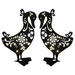 Improvements LED Solar Silhouette Outdoor Stakes - Set of 2