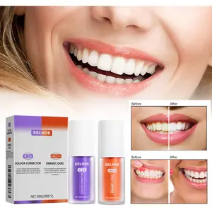 EELHOE V34 Toothpaste, Purple and Orange Toothpaste for Dental Care, Oral Cleaning, Whitening, and Stain Removal