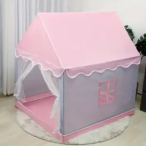 Princess Castle Tent for Kids, Indoor Outdoor Playhouse, Fantasy Castle Toy House for Boys Girls, Game Tent