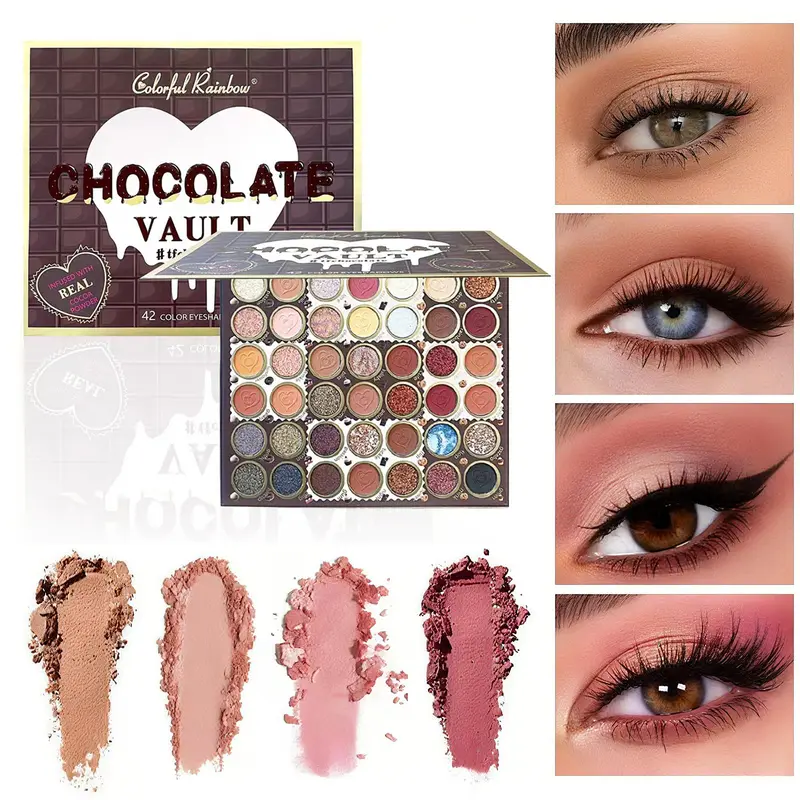 42-color Eyeshadow Palette, Matte And Glitter Eye Shadows Palette For Women & Girls, Eye Makeup Product, Glitter Shimmer Eyeshadow