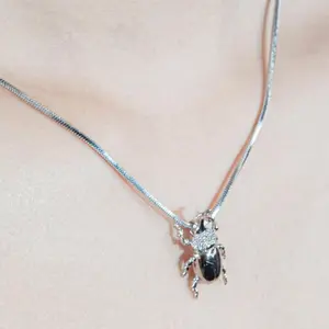 BUTREAL - Beetle - Titanium Steel Beetle Pendant Necklace