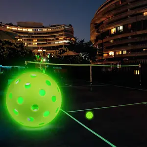 Pickleballs 40 holes, fluorescent glow-in-the-dark pickleballs, high elasticity, for night training