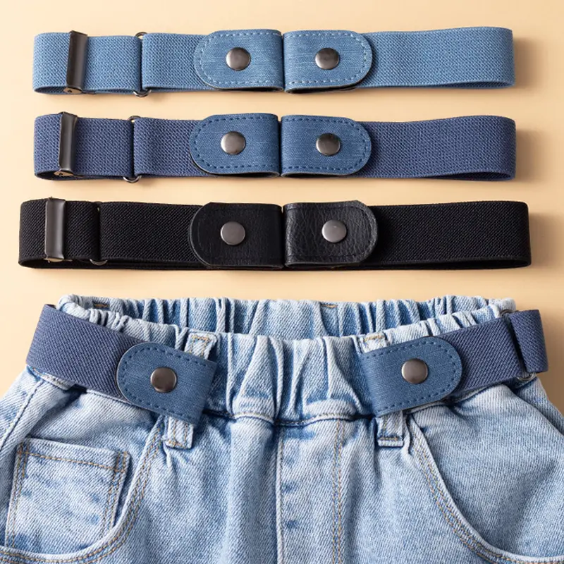 6 Pcs No Buckle Elastic Stretch Belts for Women, Comfortable Invisible Belts for Jeans Pants,Tighten the Elastic Waistband of Jeans