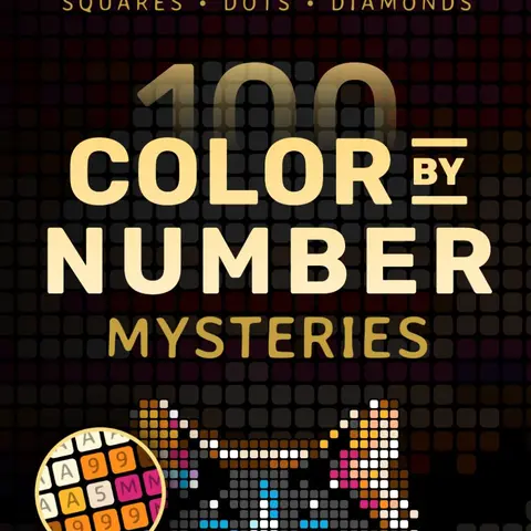 Children's Day Gift Paint by Numbers Kit - 100 Mysteries Coloring Books, Adult Coloring Set with Colored Markers, Puzzle + Color Play Diamonds, Geometric Art Supplies for Stress Relief