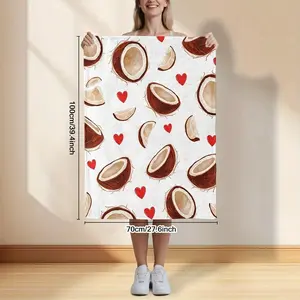 Of A Coconut-Themed Minimalist Blanket, Cozying Up On Your Bed, Sofa, During Office Breaks, Or While Enjoying Outdoor Activities. It'S Soft And Washable., Birthday Mother's Day Size