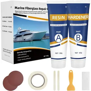 Fiberglass Boat Repair Kit White, Gel Coat Repair Kit for , Marine Fiberglass Repair Kit for , Epoxy Filler for , Fiberglass Repair Kit Fix Holes Chips Pit Cracks
