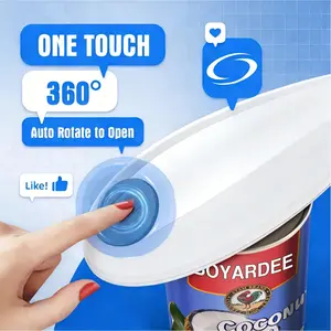 Auto Electric Can Opener(White): Open Your Cans with A Simple Press of Button - Automatic, Hands Free, Smooth Edge, Battery Operated, YES YOU CAN!