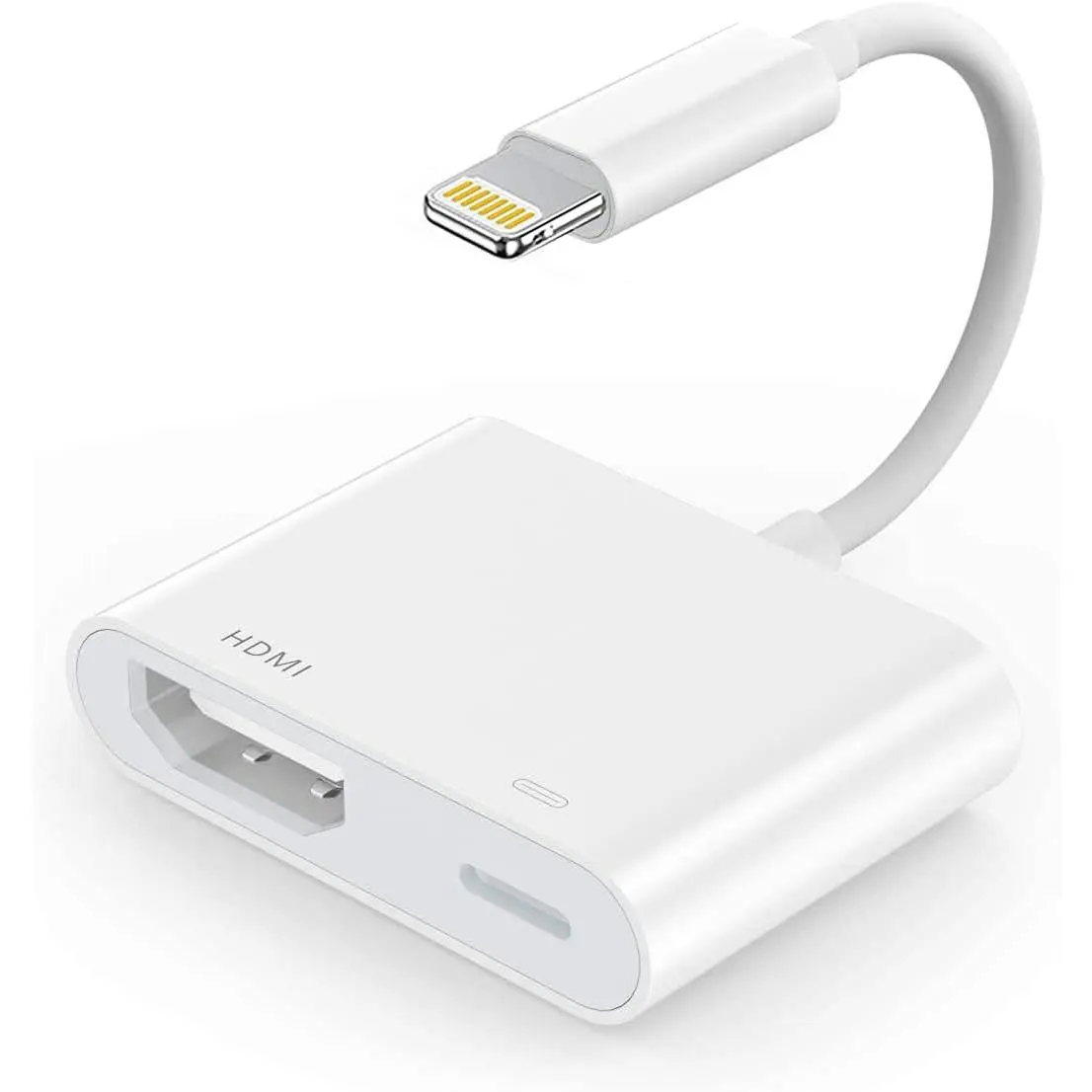 Wahbite Lightning to HDMI Digital AV Adapter, 1080P Video-Audio Converter Cable, Sync Screen Connector for iPhone 13-8/6 Plus, Compatible with HD TV, Projector, Yes