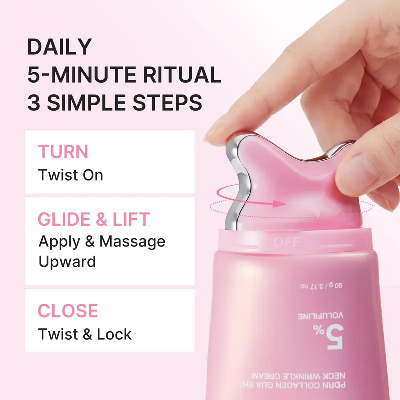 PDRN Collagen Gua Sha Neck Cream usage
