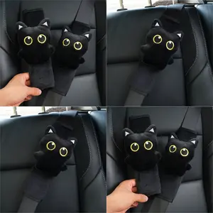 New Car Seatbelt Shoulder Pad, Cute Cartoon Cat Design, Buffer Protection, Universal Fit for Cars Suvs, Couple Gift, Car Accessory