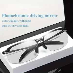 1pc Photochromic Sunglasses, Men's Polarized Driving Chameleon Glasses, Men's Color-changing Sunglasses Day and Night Vision Driving Glasses, Color-changing Polarized Riding Sunglasses, Polarized Sports Sunglasses