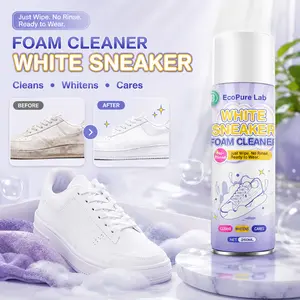 Make Your Shoes Look Brand New  EcoPure White Shoe Cleaner Kit Instant Foam Cleaning – No Water Needed Removes Deep Stains in Seconds Safe for Sneakers, Leather & Mesh Comes with Brush & Towel