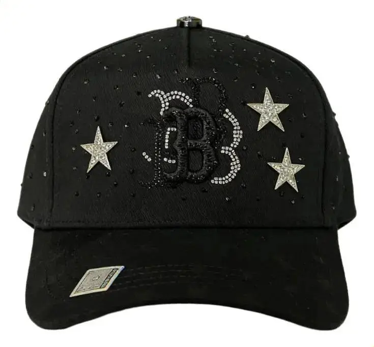 Black Adjustable Cap, Stars Utopia Themed Variation Style