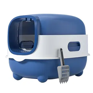 Extra Large Hidden Cat Washroom Furniture - Enclosed Odor-Control Litter Box with Pull-Out Tray, Modern Easy-Clean Cat Toilet for Indoor Cats