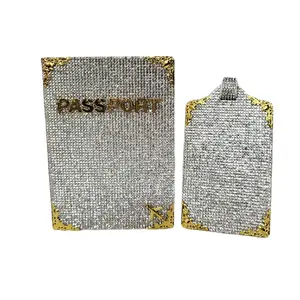 Bling Glam Crystal Passport Cover set