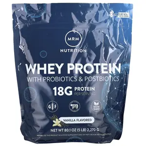 MRM Nutrition Whey Protein with Probiotics & Postbiotics, Vanilla, 5 lb (2,270 g)
