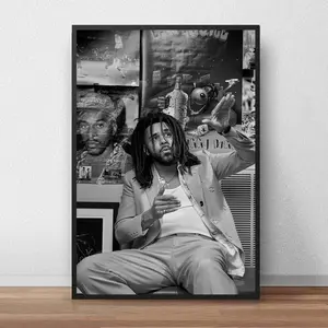 [Sale off up to 50%] [Free ship] [Frame] J Cole Poster, Music Poster, Singer Poster, Wall Decoration, Canvas Poster