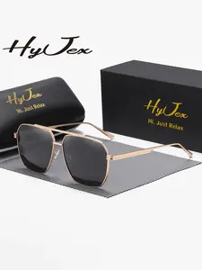 HyJex 1 Piece Unisex Business Style Full Frame Sunglasses Exuding Confidence Rectangular Frame Sunglasses UV400