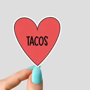 heart tacos sticker sticker pizza Laptop stickers pizza funny stickers sarcasm laptop decal tumbler sticker909229003-