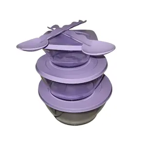 Clear Elegant Set w Salad spoons