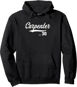 Distressed Swoosh Kerry Carpenter Detroit Baseball MLBPA Pullover Hoodie
