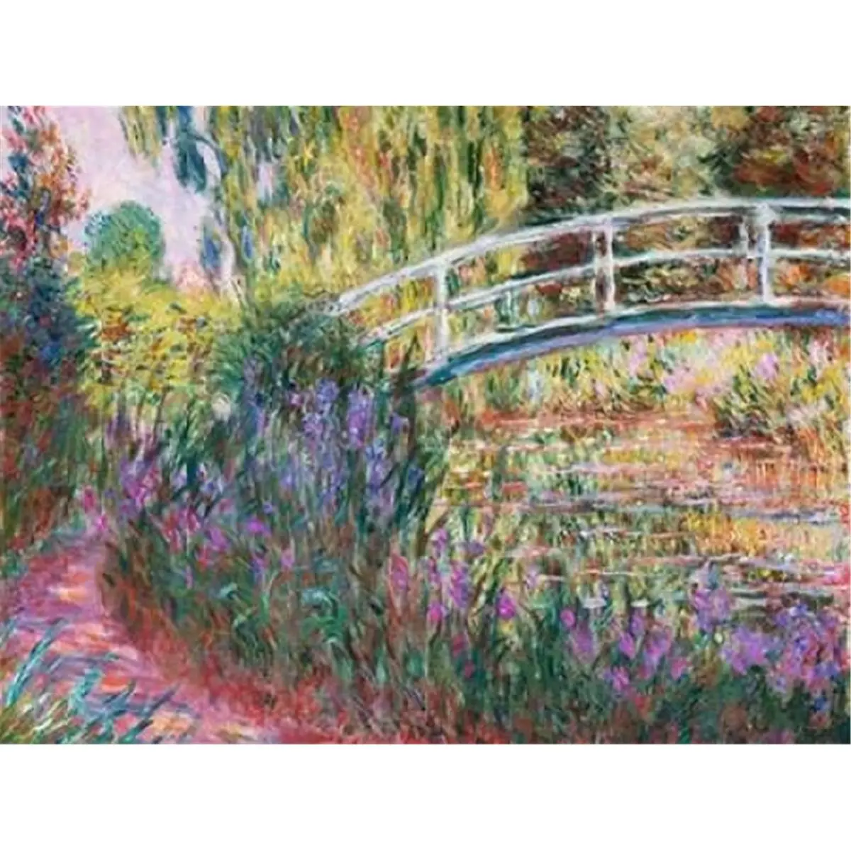 Claude Monet The Japanese Bridge Pond with Water Lilies Wall Decor Poster Print, 11x14 Small Room Decor