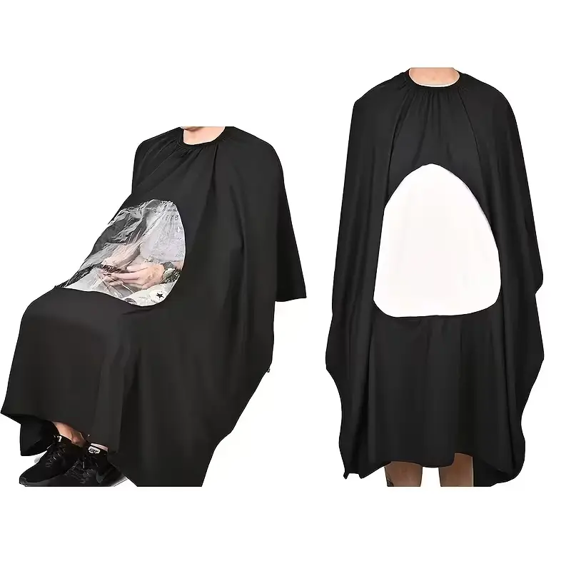 Upgrade Your Haircut Experience: High Quality Barber Cape with Clear Window & Buckle for Salon Stylists & Home DIY Hairdressing