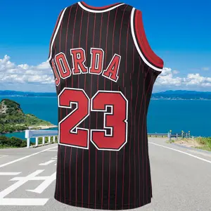 Men's Classic-Design Sleeveless stitched Basketball Jerseys Black shirt 1997-98