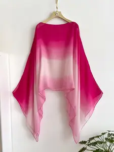 Women's Ombre Print Viscose Shawl, Casual Versatile Scarf for All Seasons, Fashion Accessories for Women & Girls