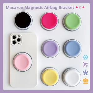 Candy Color Macaron Silicone Magsafe Phone Air Cushion Magnetic Stand, Lazy Desk Extensible Holder, Simple Design, Adjustable Phone Accessory, Phone Grip